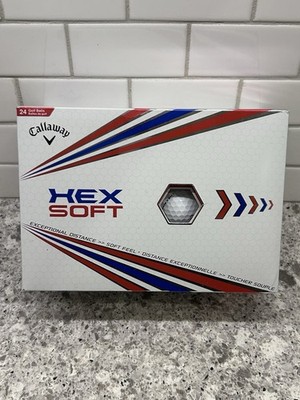 NEW! Callaway Hex Soft 2 Dozen White Golf Balls - 24 Pack - New In Box