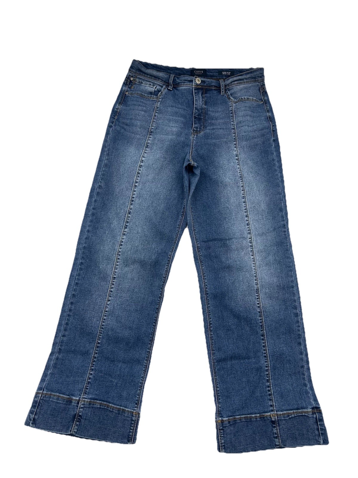 Curve Appeal 12/31 High Rise Wide Leg Jeans