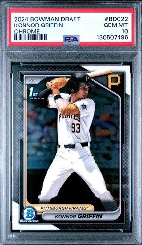 2024 BOWMAN DRAFT CHROME #BDC22 KONNOR GRIFFIN PSA 10