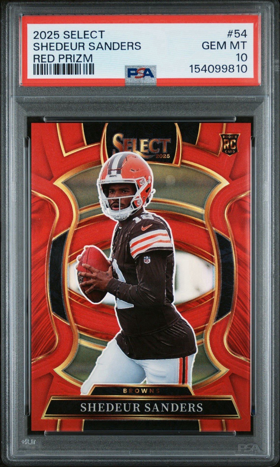 Shedeur Sanders Panini Select #54 Red Prizm