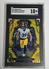 2022 Select Minkah Fitzpatrick Gold Disco Prism SSP #EF 10/10 SGC Gem Mint 10