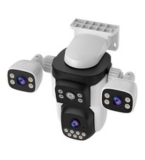 3-Lens PTZ Security Camera Outdoor Wireless WiFi