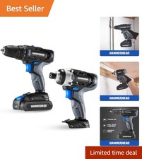Versatile 20V Cordless Drill and Impact Driver Combo with Variable Speed Control