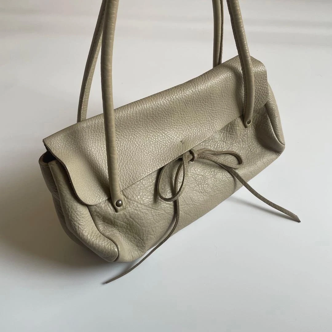 バッグ MIU MIU archive ribbon shoulder bag Miu Miu Archive 2006 Nappa Leather Shoulder Bag - Brown Shoulder