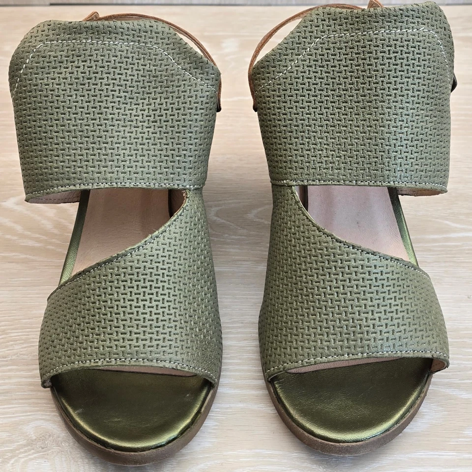 Zueco para mujer Eric Michael sandalia bistró verde UE 40 EE. UU. 9,5-10 estilo europeo nuevo en caja Foto 2 de 4