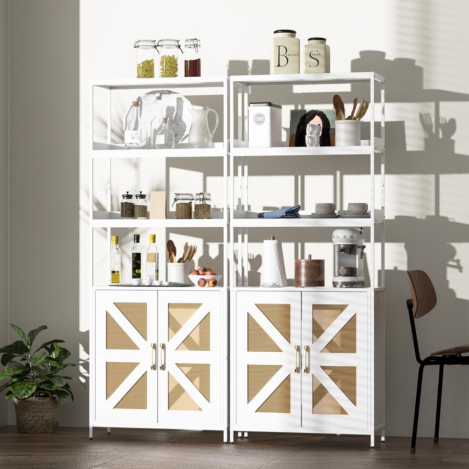 Storage with Doors and Drawers, Freestanding Kitchen Pantry