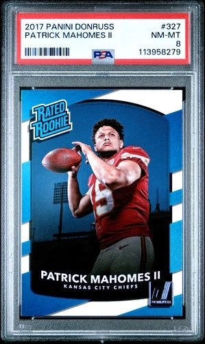 2017 Panini Donruss #327 Patrick Mahomes Ii PSA 8