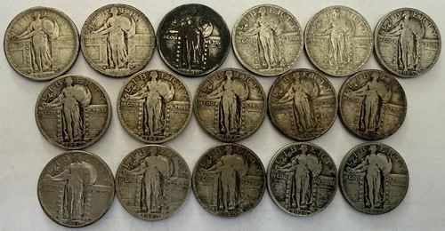 16 Standing Liberty Quarters