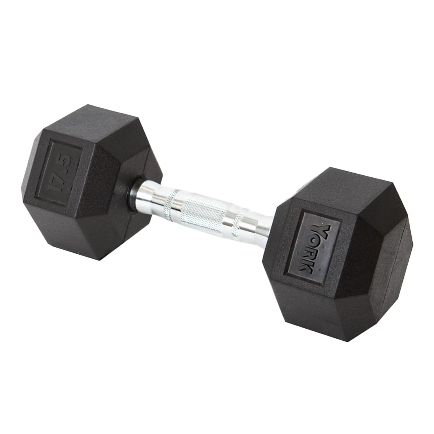 York Barbell Hex Dumbbell Set 17.5LB Rubber Coated Fixed Weight Dumbbells Pack1