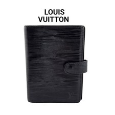 Louis Vuitton Agenda PM Noir Black Epi Leather Ring Planner Cover CA0977
