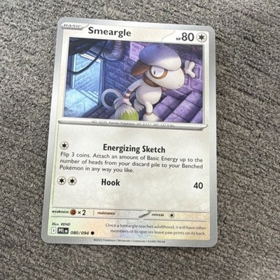 Pokémon Smeargle 080/094 2025 English Basic Regular Card 80 HP 40 Attack