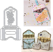 Gift Box Metal Die Cuts, Gift Box Cutting Dies Cut Stencils Card Paper Craft DIY