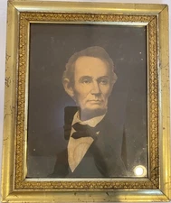 E.C. Middleton 1864 Chromolithograph of Abraham Lincoln in Original Gilt Frame 