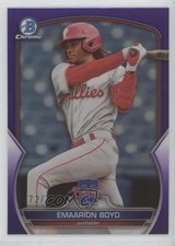 2023 Bowman Draft Chrome Purple Refractor 72/250 Emaarion Boyd #BDC-43 bc8