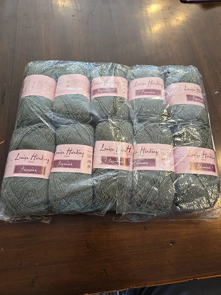 10 Louisa Harding Jasmine Cotton Blend Cypress Green Color#11 Each Ball 107yards - Image 3 of 4