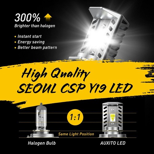 AUXITO 6500K H4 White 9003 Motorcycle LED Headlight Bulb Low Beam High Bright D - Picture 6 of 12