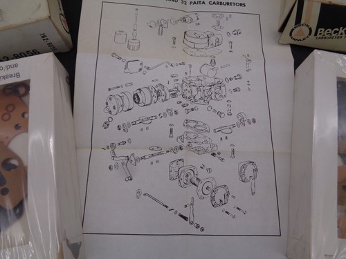 VINTAGE SOLEX 32 PAIAT REBUILD KITS A PAIR OF NOS NEVER OPENED MERCEDES ? - Bild 5 von 5