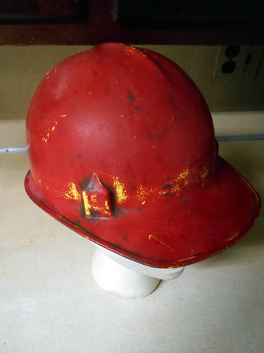 VTG Jackson Products Fiberglass Hard Hat Helmet  Steel Mill Red Color  1960s 70s - Picture 1 of 7
