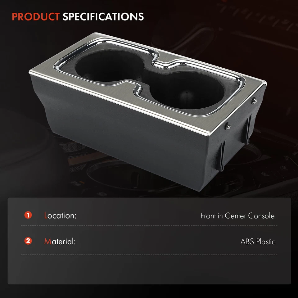 Inserto portavasos consola central para Chevrolet Silverado 1500 GMC Sierra 1500 Foto 2 de 4