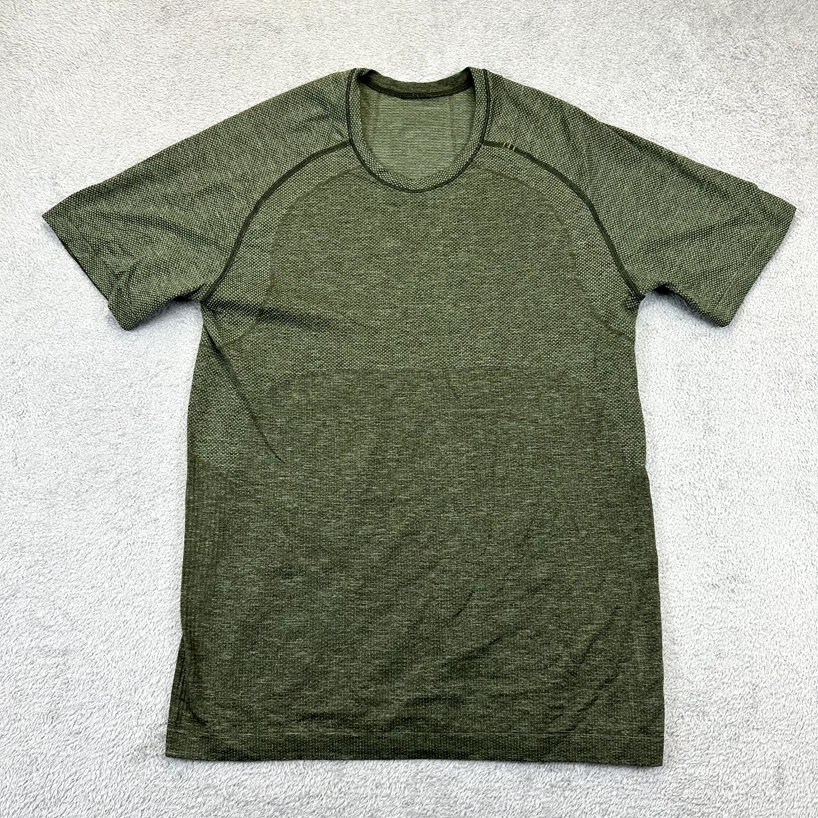 Lul Metal Vent Tech SS Crew T-Shirt Running Men's Small Green
