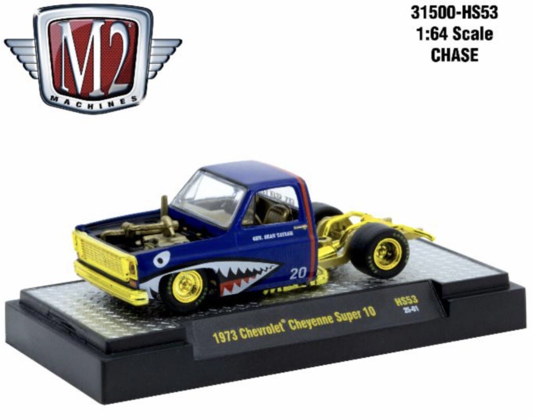 M2マシーン 1973 シボレー シャイアン スーパー10 シャークマウス M2 MACHINES CHASE 1973 CHEVY CHEYENNE SUPER 10 SQUAREBODY