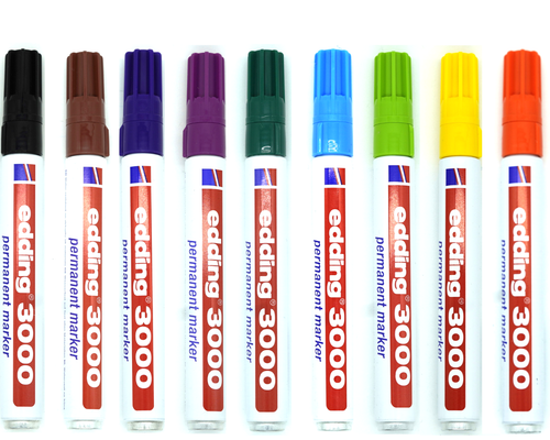 EDDING 3000 Permanentmarker Permanent Filzstift 1,5 - 3mm Rund ALLE FARBEN 🖊️✅