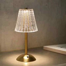 Crystal retro table lamp bedroom bedside lamp luxurious atmosphere led lamp