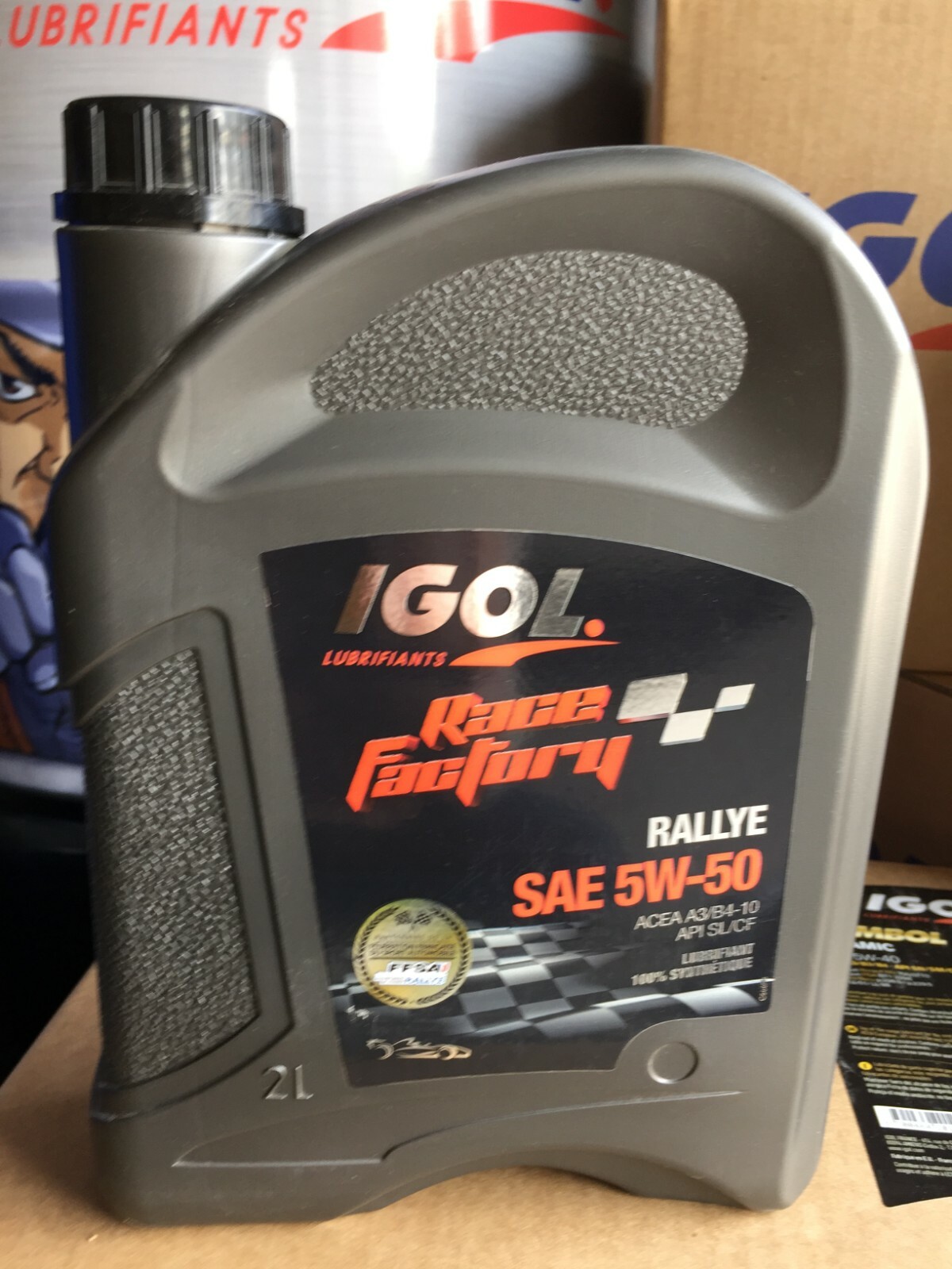Huile Igol 5w50 Race Factory Rallye 6L : lubrifiant d'exception pour moteur haute performance