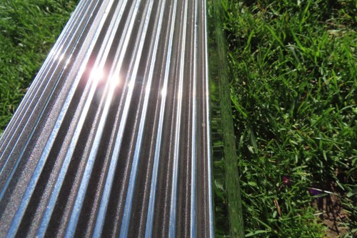1969 Corvette OEM factory side exhaust pipes heat shield ribbed cover panel - Picture 7 of 24