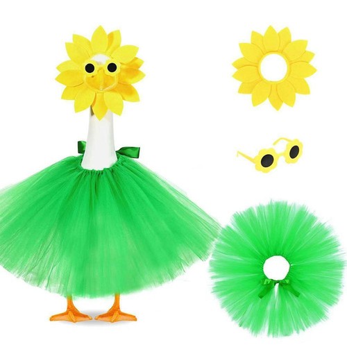 Sunflower Goose Outfit Costume Porch Outdoor Garden Decor1122