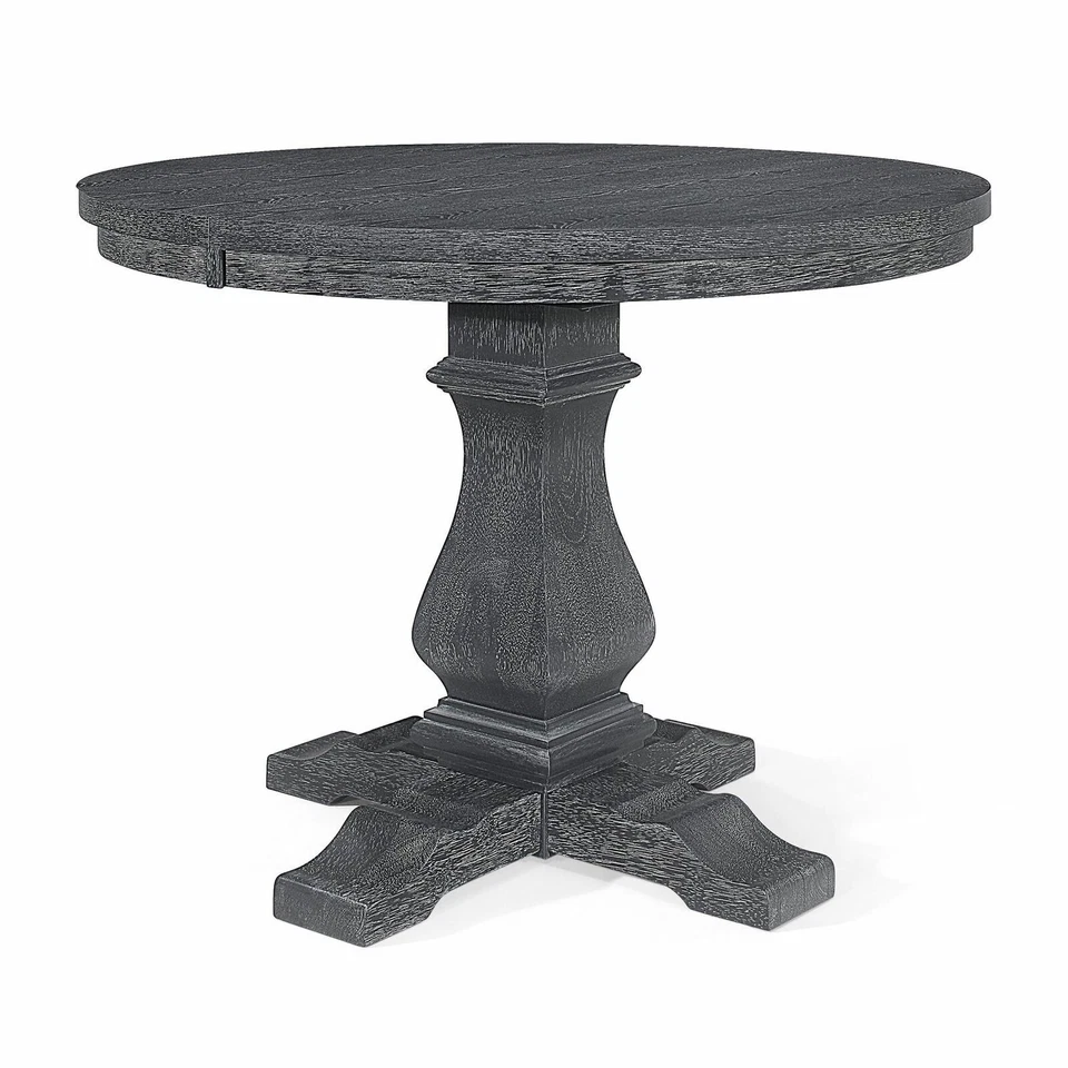 Carrick Rustic Wood Expandable Oval Dining Table - Image 2 of 4