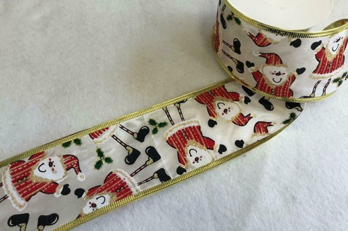 Luxus Verdrahtet Gerahmt 65mm Weihnachten Schleife 10Mtrs - Bild 11 von 24
