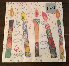 PPD Birthday Party Colorful Cocktail Beverage Napkins 3 ply Made in Germany 20ct