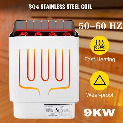 Residential 9KW Wet & Dry 240V Sauna Stove External CON5 Digital Controller