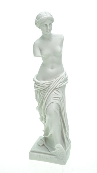 Kremers Schatzkiste Venus Von Milo Dekofigur Aus Alabaster Aphrodite 24 Cm Weiß-image