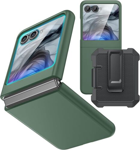 Case for Motorola Razr 2024 w/ Shockproof Wireless Charging Support & Belt Clip