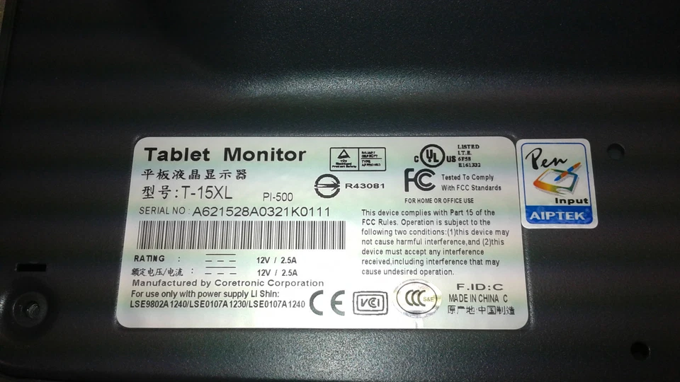Tablet,Hitachi Starboard T-15XL Interactive Tablet Monitor,W/software but no PEN - Image 4 of 4