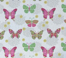 Garden Butterflies Floral, HALF YARD, Butterfly 100 Cotton Fabric