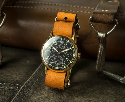 "Pobeda" ("Victoria"), reloj de aviador, militar soviético, reloj de la URSS." reloj piloto - Imagen 3 de 5