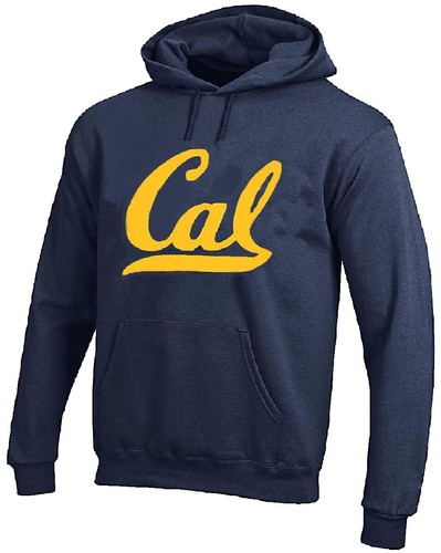 Pull Vintage Berkeley California – Années 90, Taille XL, Bleu, Molleton Coton
