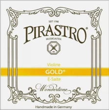 GENUINE Pirastro Wondertone Gold Label Violin E String 4/4 Size Medium Loop End
