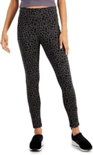 INC International Concepts Women's Leopard-Print Leggings Black Grey Small