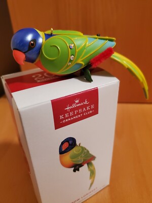 RARE SIGNED! Hallmark Keepsake Ornament 2024 Member Exclusive-Rainbow Lorikeet