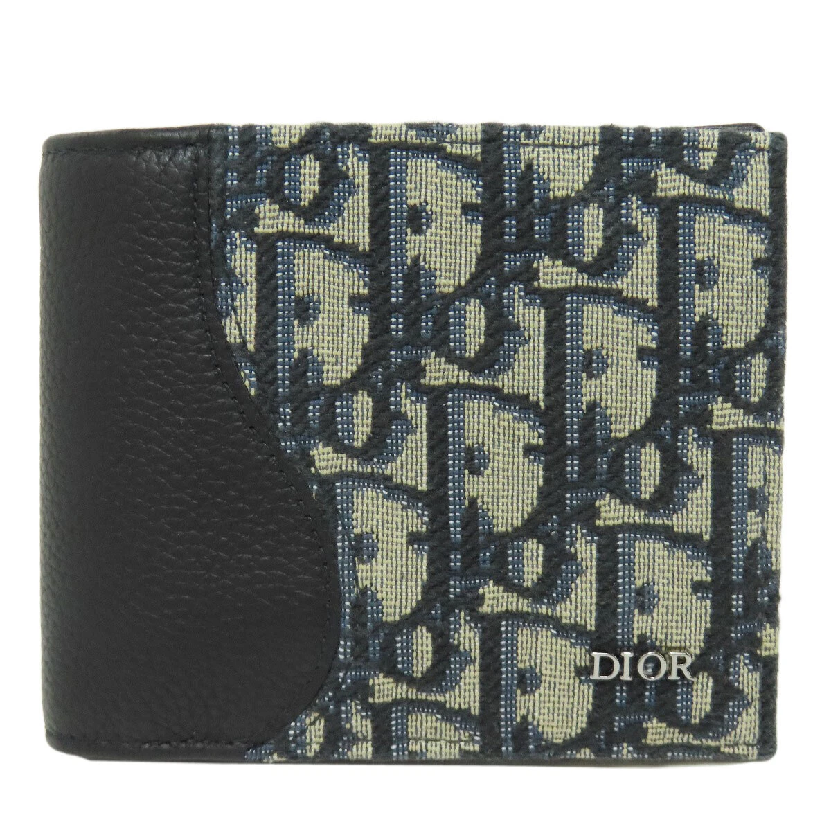 Portefeuille CHRISTIAN DIOR à deux volets avec poche monnaie motif trotteur toile