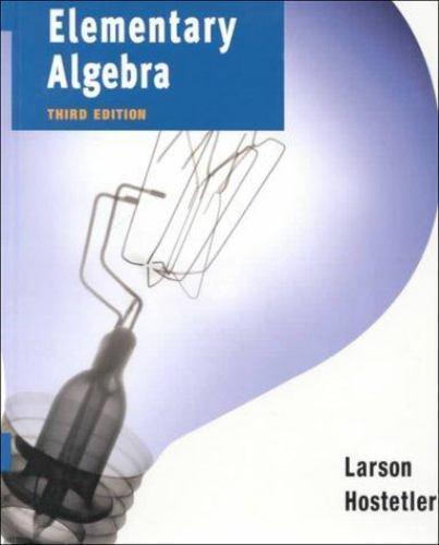 Elementary Algebra by Ron Larson (2000, Book, Other) for sale online | eBay