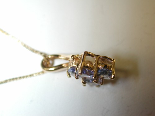 Colgante De Iolita Amarillo Púrpura Lavanda De 14KT 1/2 Quilate - Imagen 4 de 7