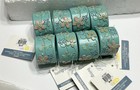 Lot of 8 Aqua Green Spring Floral Napkin Rings - Living Quarters - NWT