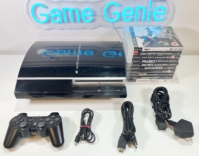 Sony PlayStation 3 Schwarz 80GB Konsole Bundle x10 Spiele
