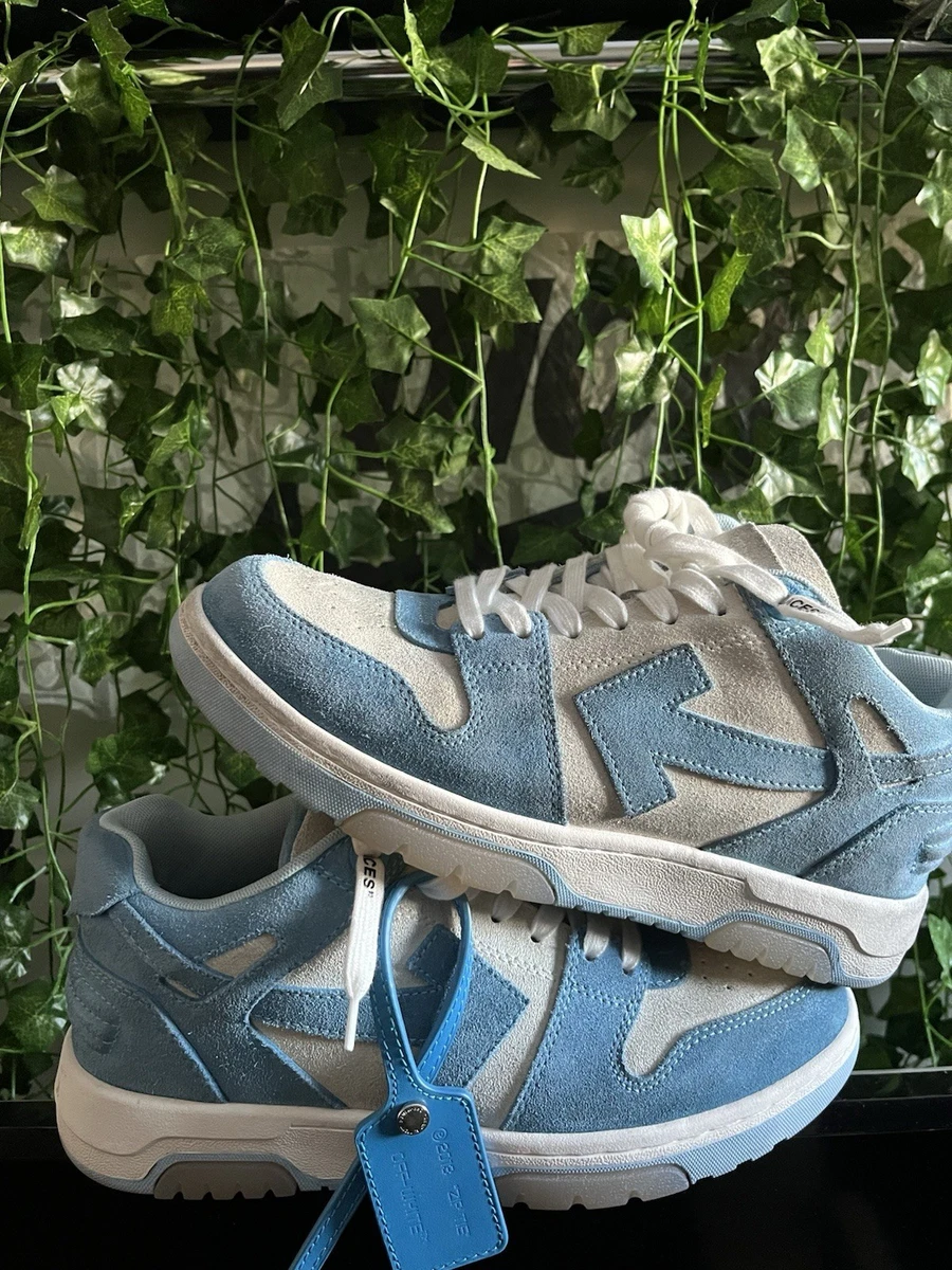 Off-White Out of Office White Light Blue Suede for sale | eBay
