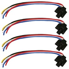 4 Lot Install Bay ERS  123 Locking Relay Socket with 5 Wire Harness Automotive